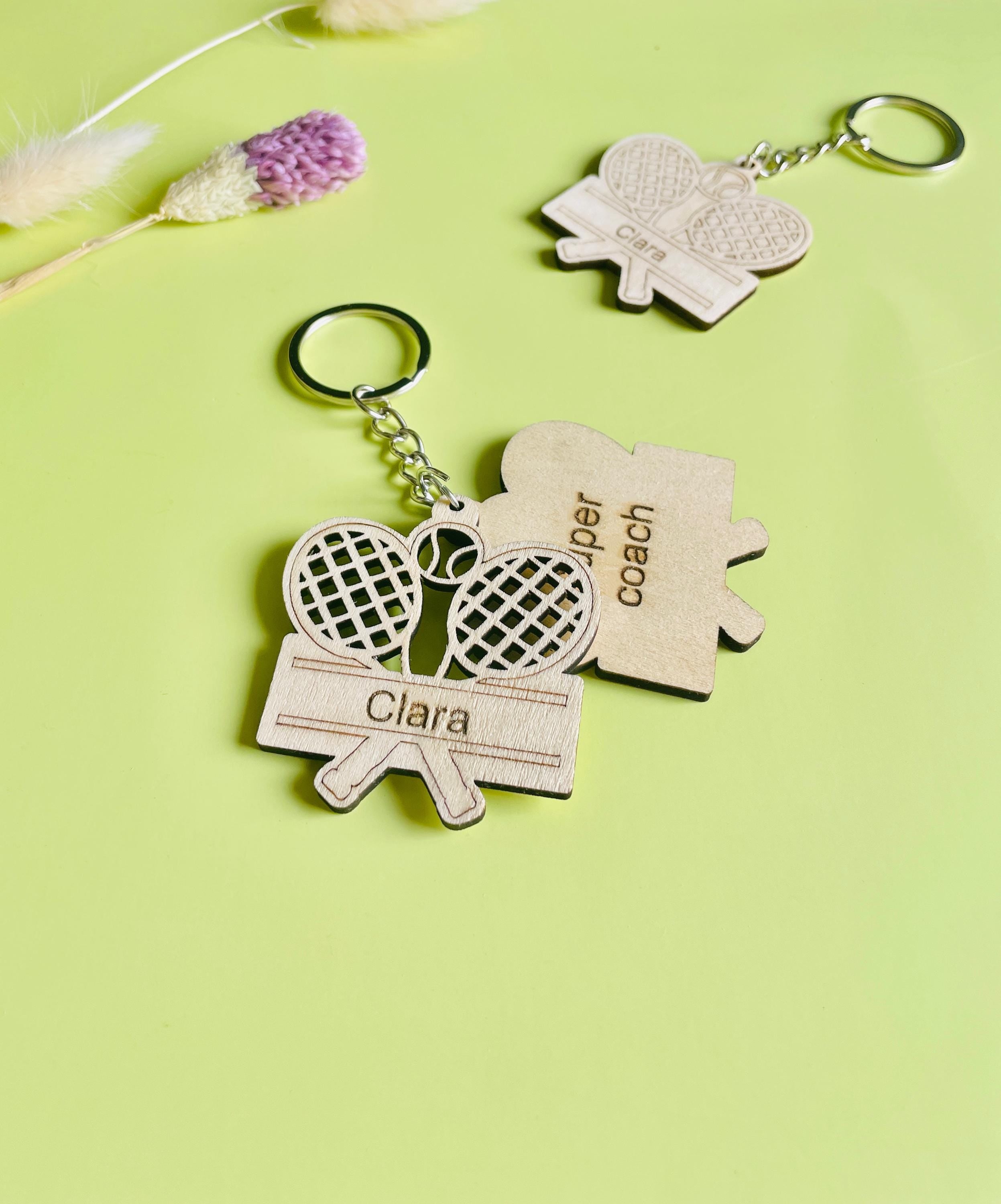 Porte-clés Tennis , cadeau personnalisé