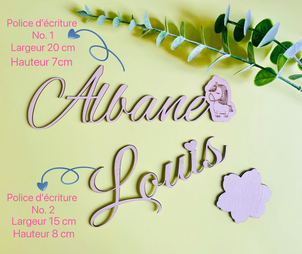 Prénom en bois à personnaliser, plaque de porte,décoration murale , cadeau naissance
