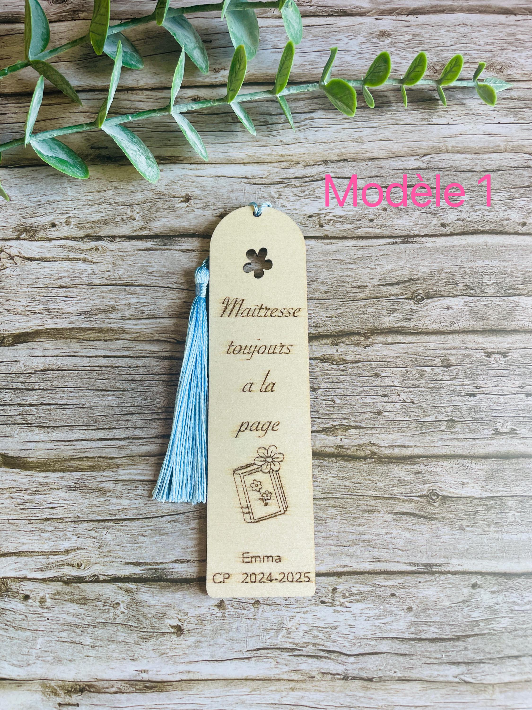 Marque page personnalisée, cadeau maman,mamie,marraine,maîtresse,nounou,atsem…