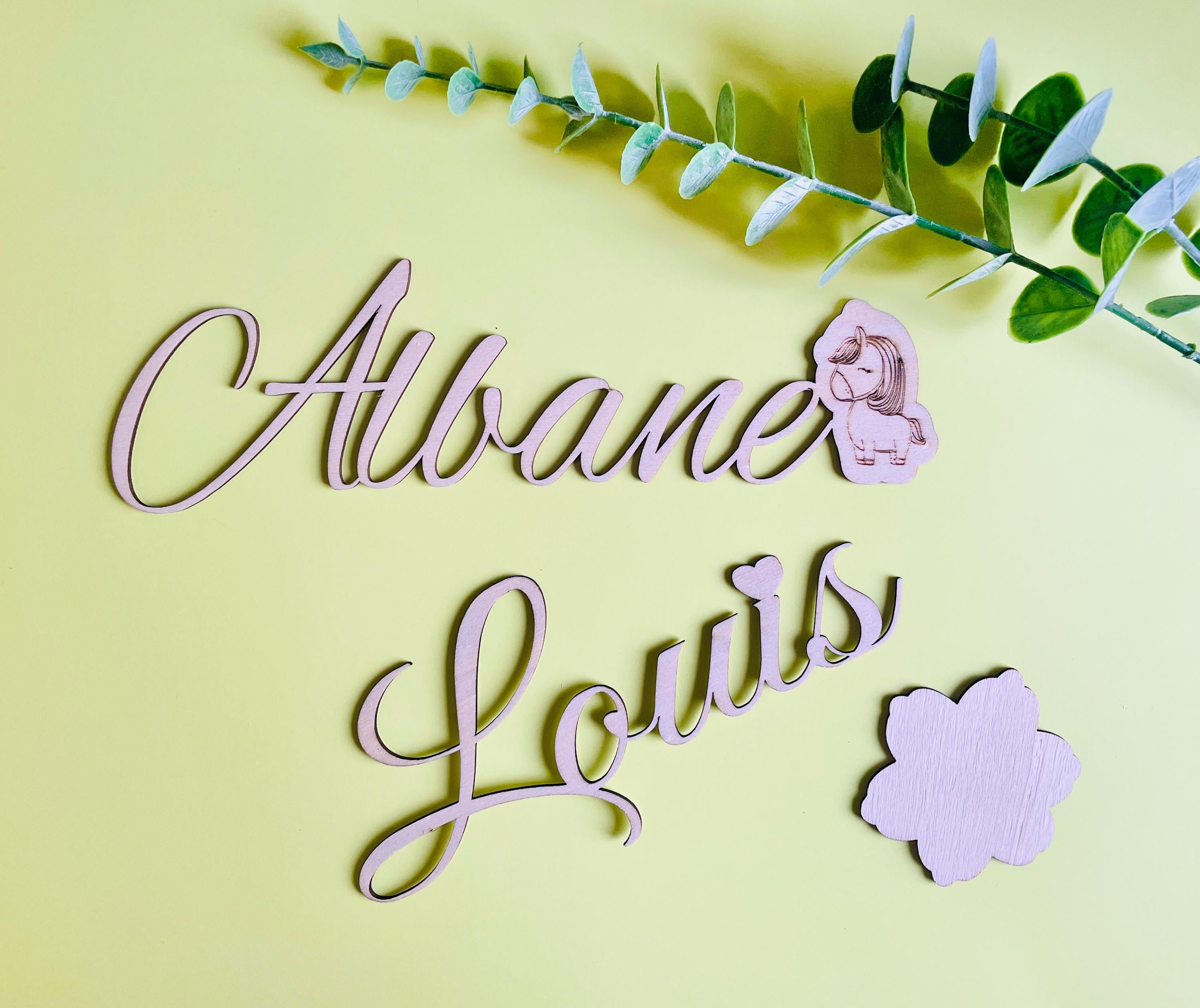 Prénom en bois à personnaliser, plaque de porte,décoration murale , cadeau naissance