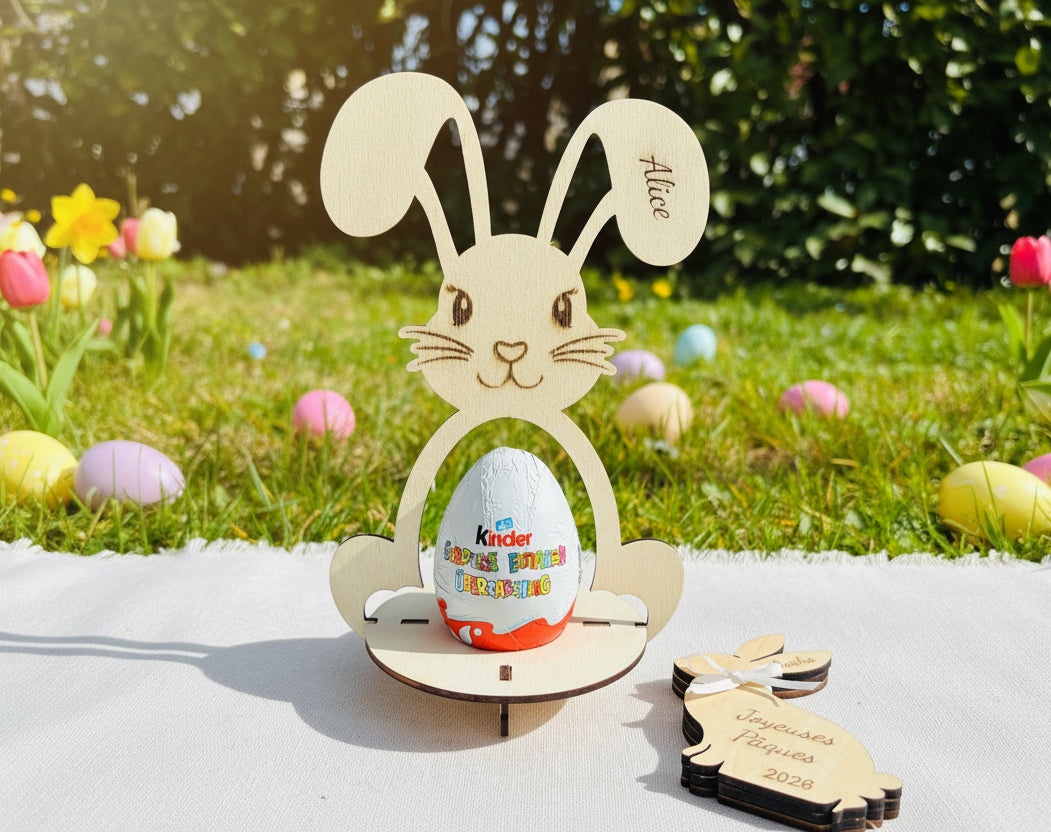 Support œuf en chocolat de Pâques