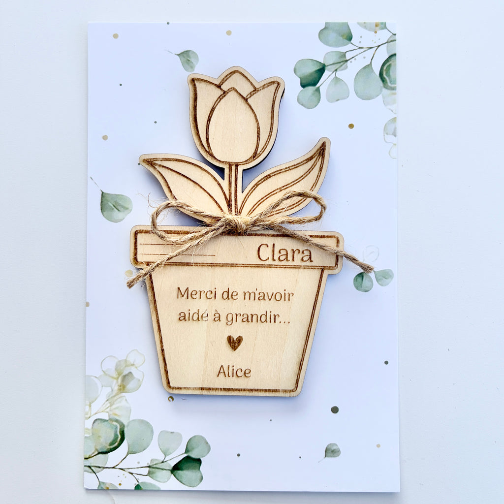 Cadeau maîtresse, Magnet FLOWER personnalisé