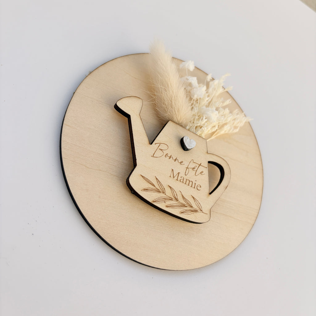 Cadeau fête des mère, Magnet arrosoir floral personnalisé