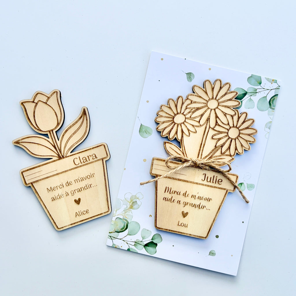 Cadeau maîtresse, Magnet FLOWER personnalisé