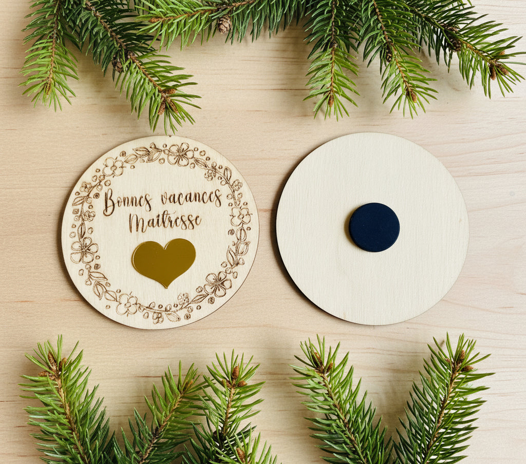 Magnet en bois personnalisé