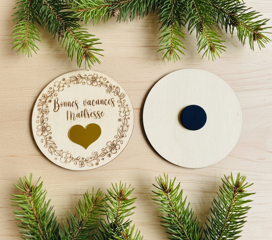 Magnet en bois personnalisé