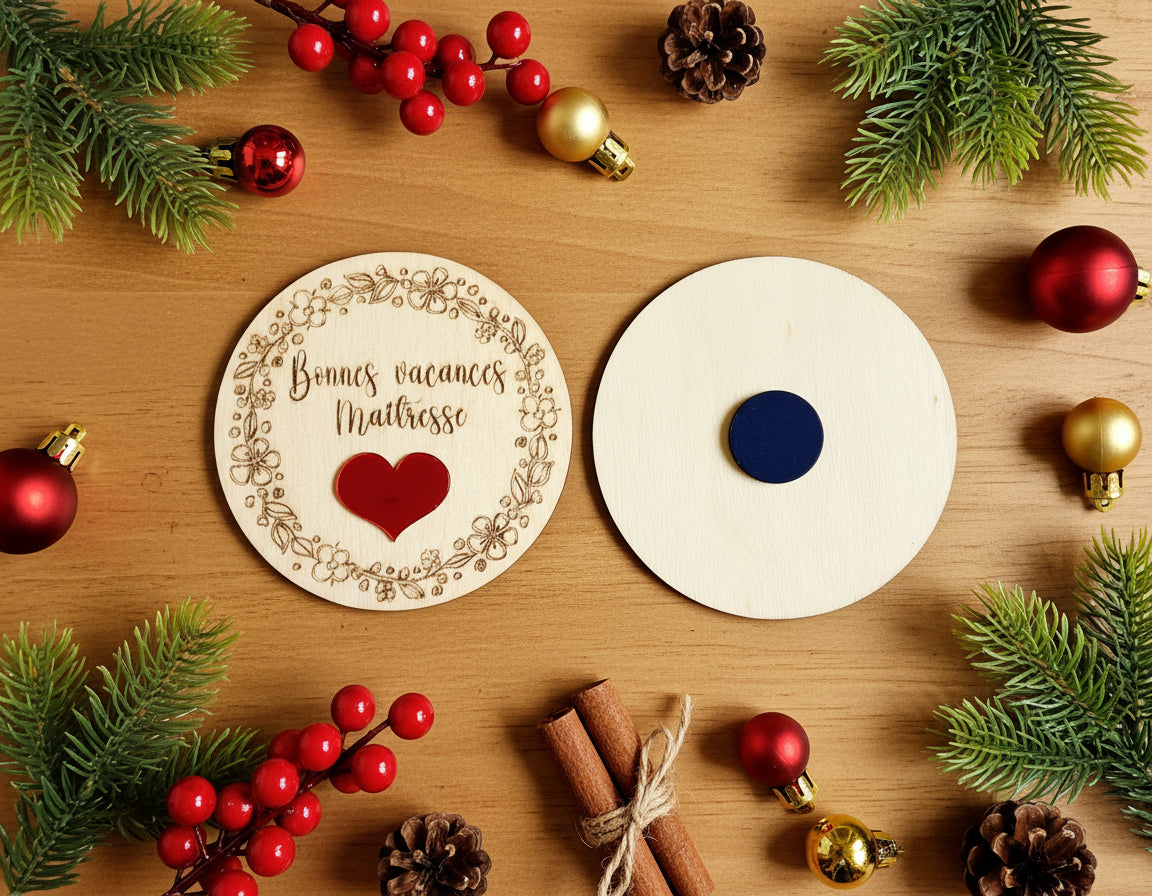 Magnet en bois personnalisé