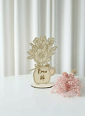 Bouquet de fleur en bois, cadeau personnalisé