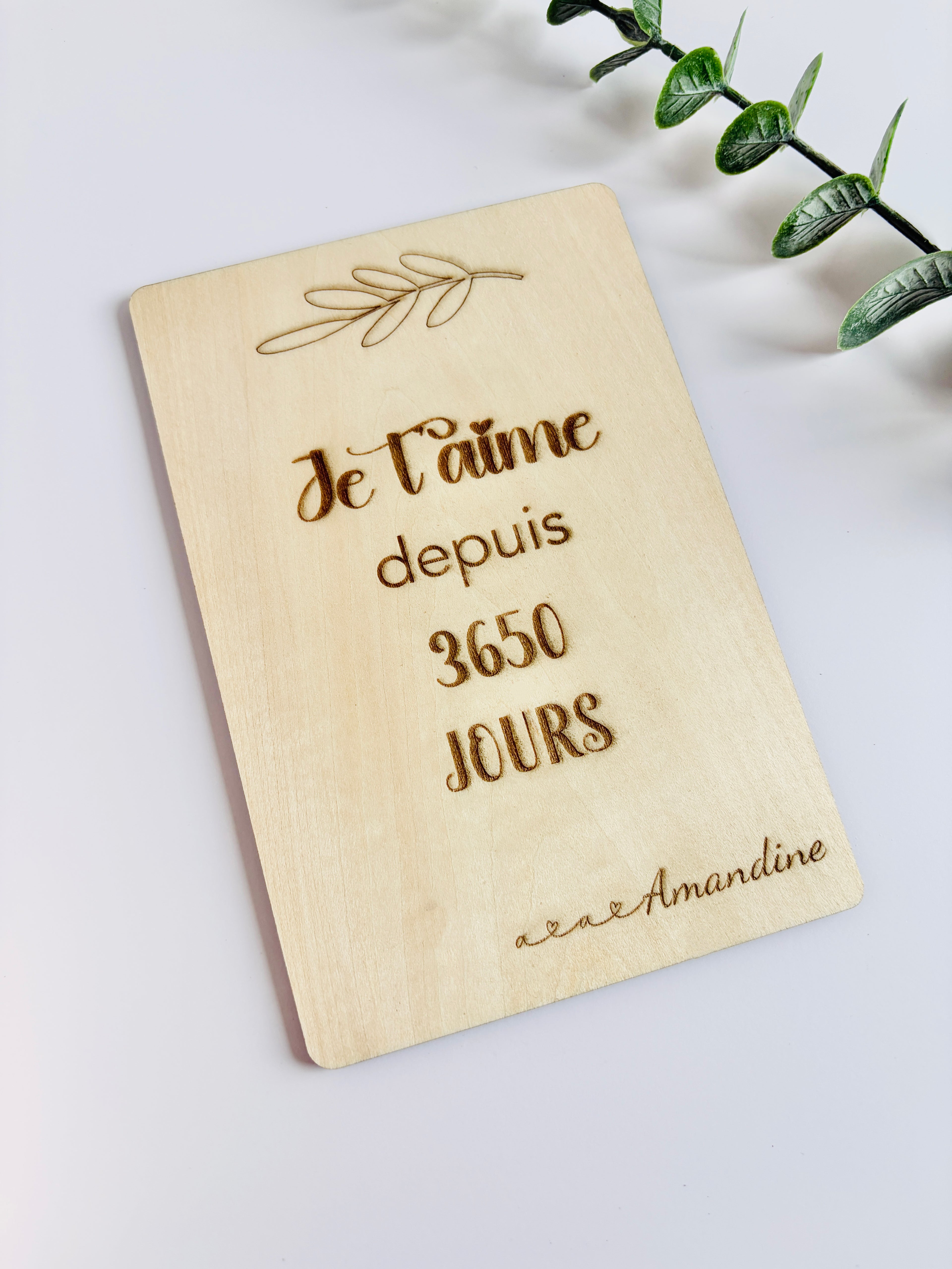 Carte en bois personnalisée