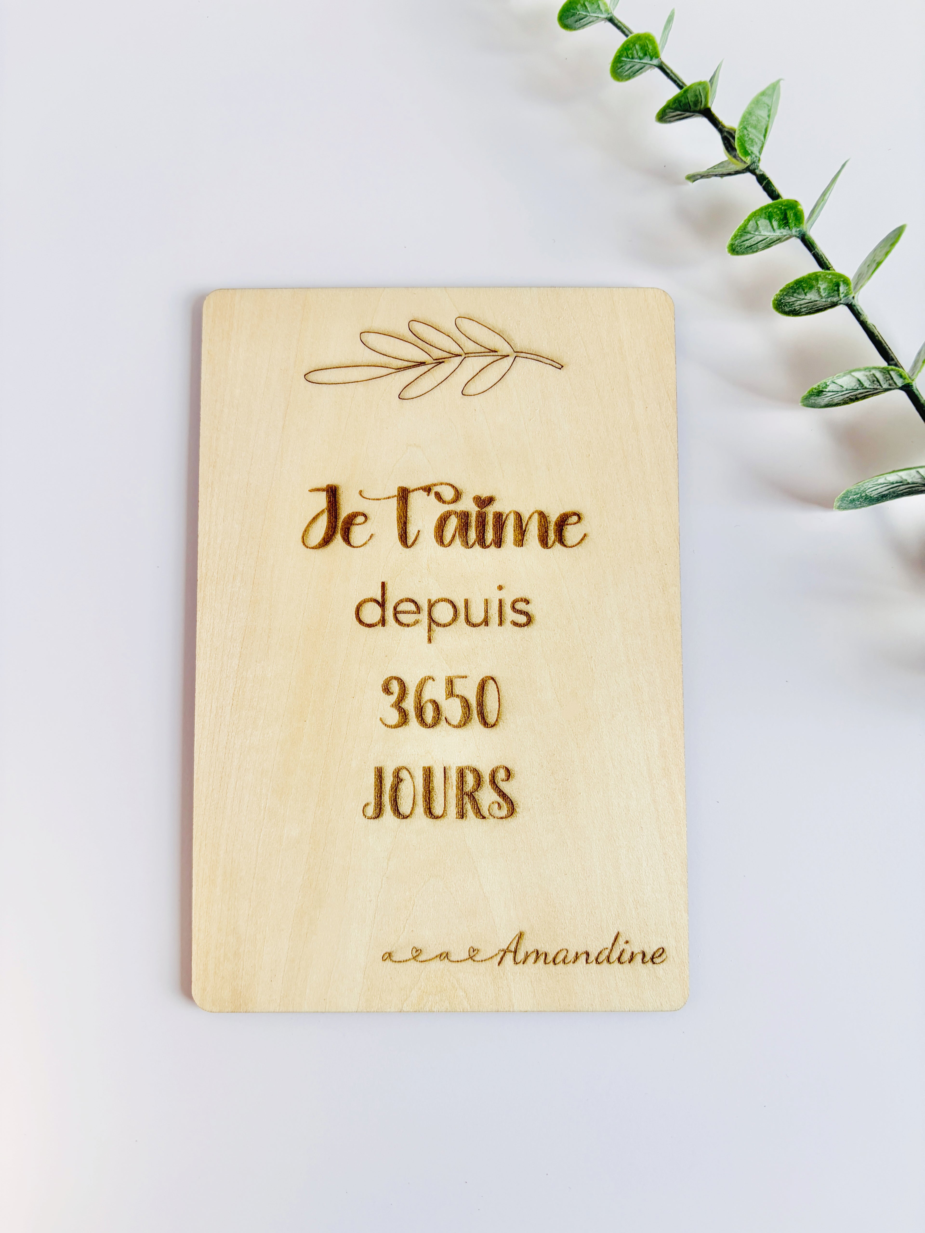 Carte en bois personnalisée