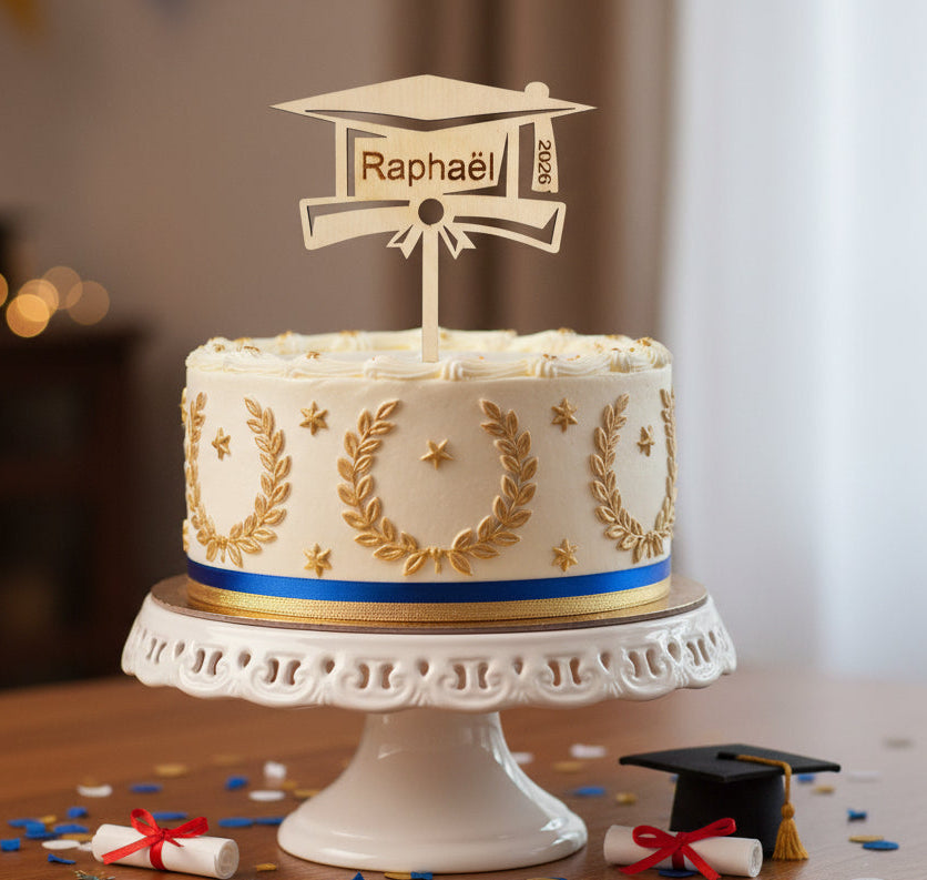 Cake topper Remise de Diplôme