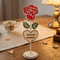 Rose en bois personnalisée