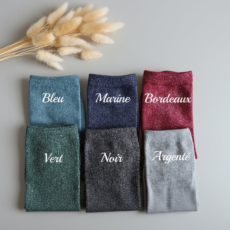 Chaussettes pailletées personnalisables
